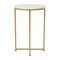 Flash Furniture Hampstead Collection End Table - Modern White Marble Finish Accent Table with Crisscross Brushed Gold Frame NAN-JH-1787ET-MRBL-GG - alternate 4